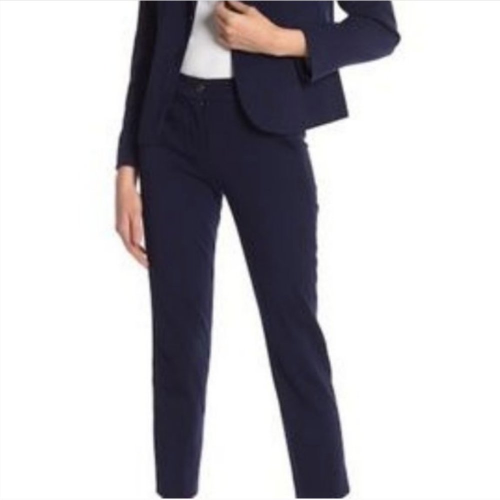 J. Crew Slim Ankle Crop Pants Navy Blue Size 0